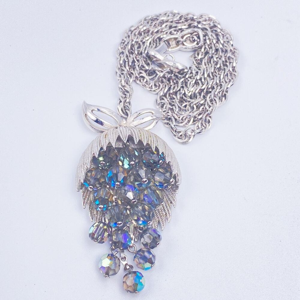 Vintage Mid Century Crystal Parure – Necklace, Earrings & Brooch ✨ - Picture 2 of 13